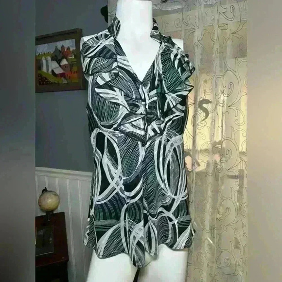 VINTAGE Cache ruffled, cocktail party, Martini’s in Manhattan, LA Law, size: L - Picture 1 of 6